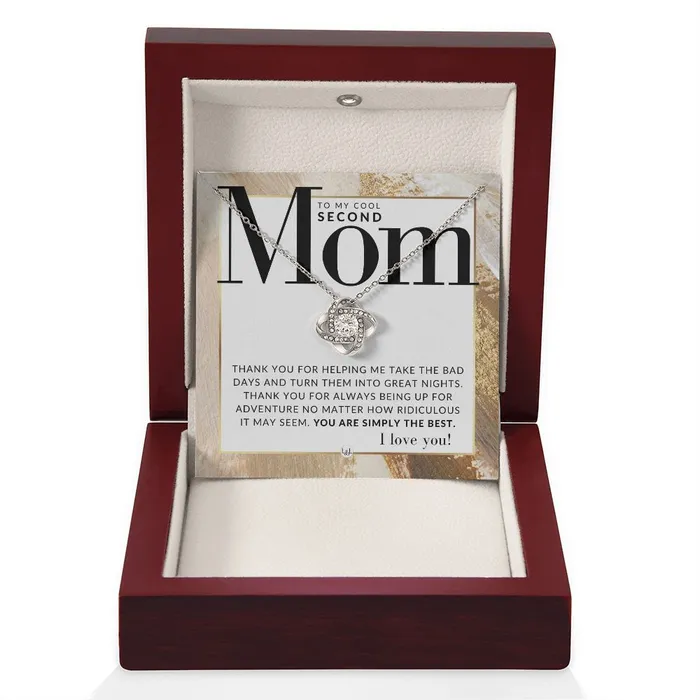 ShineOn Fulfillment Necklaces Gift For Second Mom Present for Stepmom Bonus Mom Second Mom Unbiological Mom or Other Mom Great For Mothers Day Christmas Her Birthday Or As An Encouragement Gift