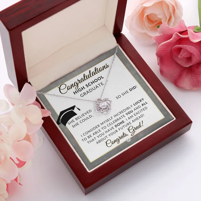ShineOn Fulfillment Necklaces Graduation Gift For High School Girl Meaningful Milestone Necklace 2024 HS Graduation Gift For Her