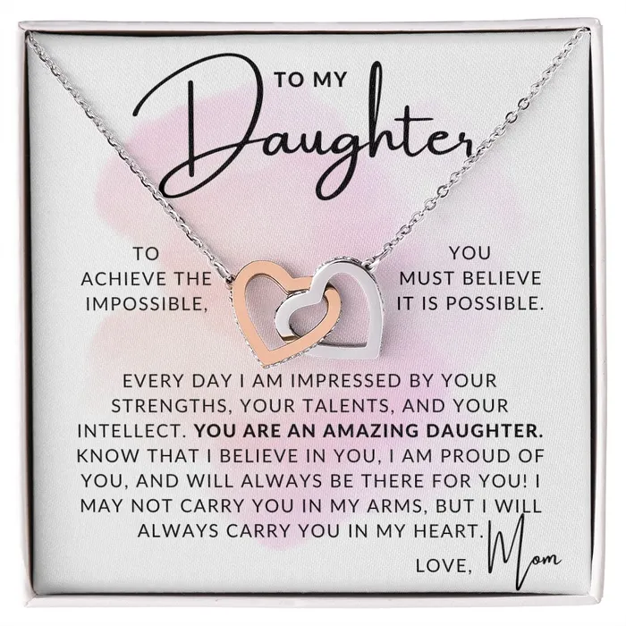 ShineOn Fulfillment Necklaces I Believe In You To My Daughter From Mom Mother to Daughter Necklace Christmas Gifts Birthday Present Graduation Gift Valentines Day