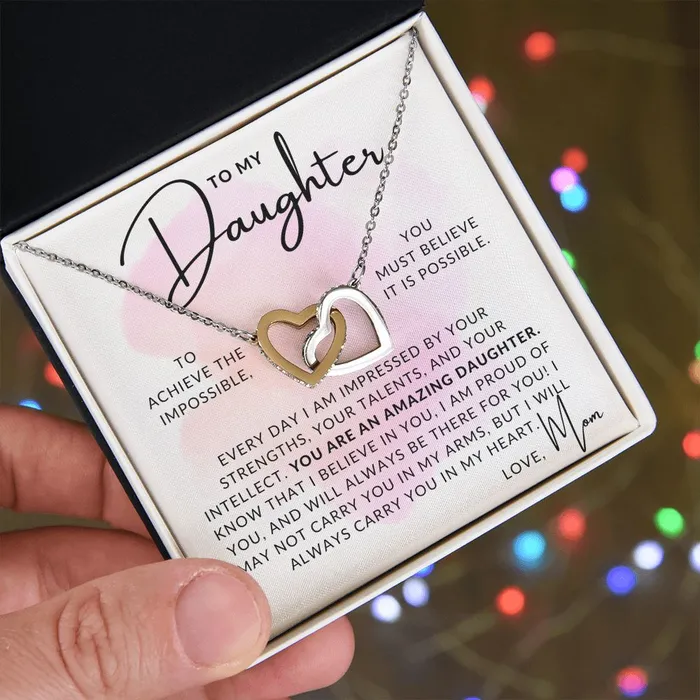ShineOn Fulfillment Necklaces I Believe In You To My Daughter From Mom Mother to Daughter Necklace Christmas Gifts Birthday Present Graduation Gift Valentines Day