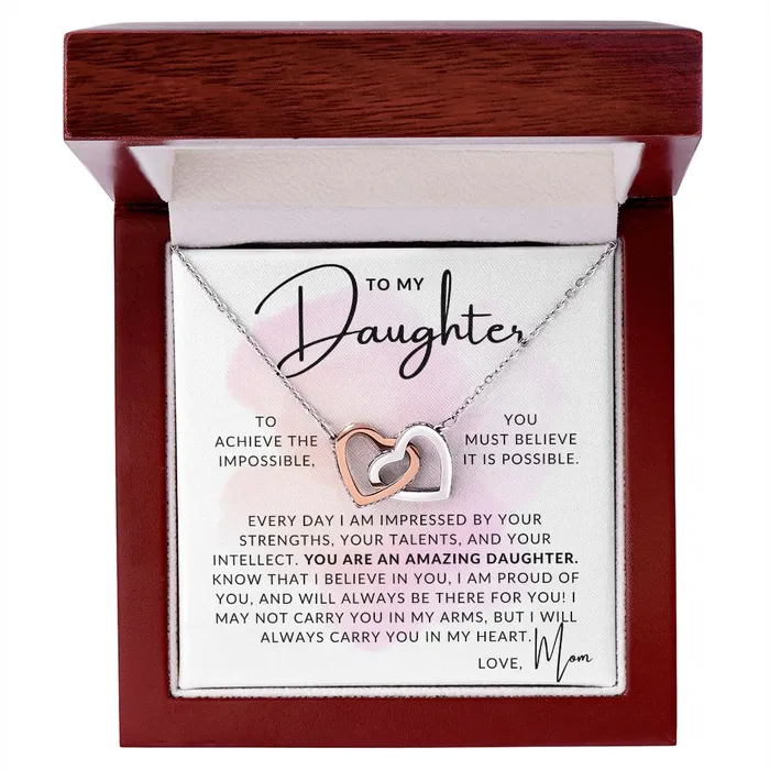 ShineOn Fulfillment Necklaces I Believe In You To My Daughter From Mom Mother to Daughter Necklace Christmas Gifts Birthday Present Graduation Gift Valentines Day