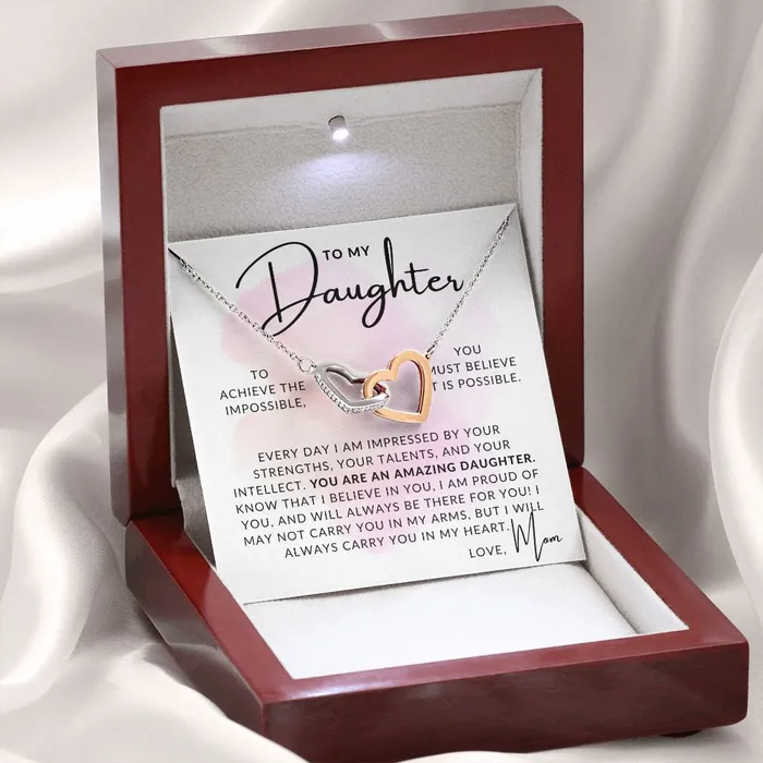ShineOn Fulfillment Necklaces I Believe In You To My Daughter From Mom Mother to Daughter Necklace Christmas Gifts Birthday Present Graduation Gift Valentines Day