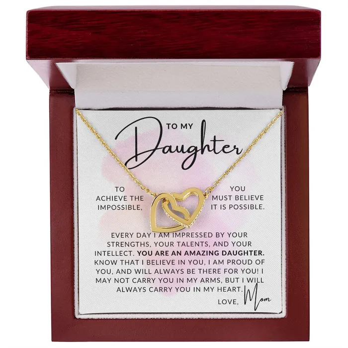 ShineOn Fulfillment Necklaces I Believe In You To My Daughter From Mom Mother to Daughter Necklace Christmas Gifts Birthday Present Graduation Gift Valentines Day