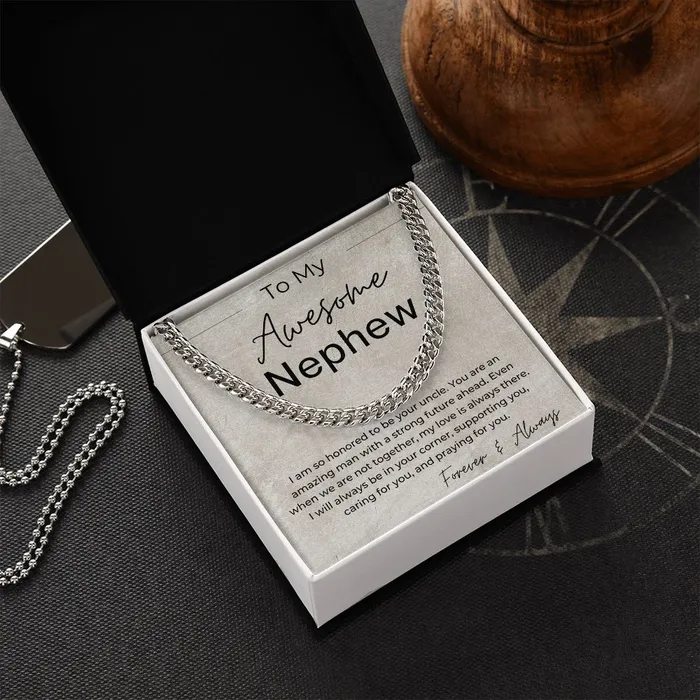 ShineOn Fulfillment Necklaces I will Always Be in Your Corner A Gift for Nephew from Uncle Cuban Linked Chain Necklace
