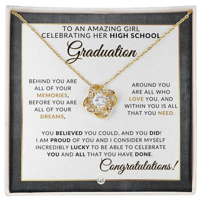 ShineOn Fulfillment Necklaces Marking Milestones Graduation Necklace for High School Graduates High School Graduation Gifts For Her 2024 Graduation Gift Idea For Her