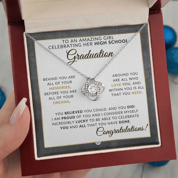 ShineOn Fulfillment Necklaces Marking Milestones Graduation Necklace for High School Graduates High School Graduation Gifts For Her 2024 Graduation Gift Idea For Her