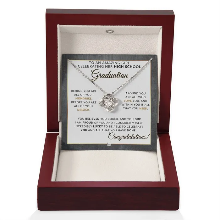 ShineOn Fulfillment Necklaces Marking Milestones Graduation Necklace for High School Graduates High School Graduation Gifts For Her 2024 Graduation Gift Idea For Her