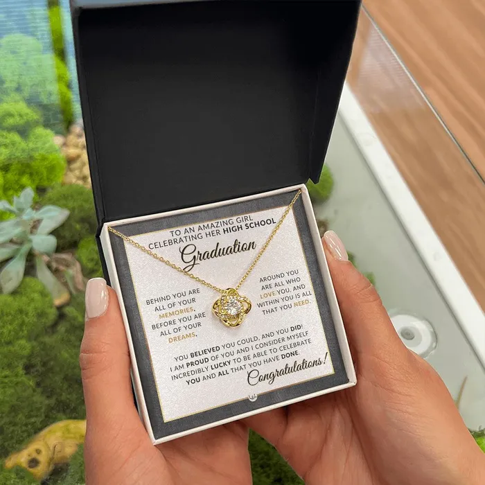 ShineOn Fulfillment Necklaces Marking Milestones Graduation Necklace for High School Graduates High School Graduation Gifts For Her 2024 Graduation Gift Idea For Her