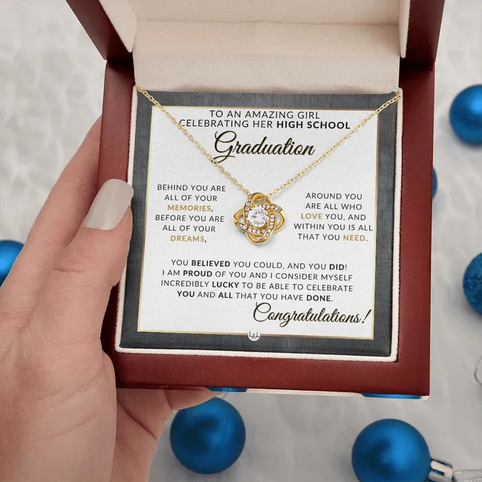 ShineOn Fulfillment Necklaces Marking Milestones Graduation Necklace for High School Graduates High School Graduation Gifts For Her 2024 Graduation Gift Idea For Her