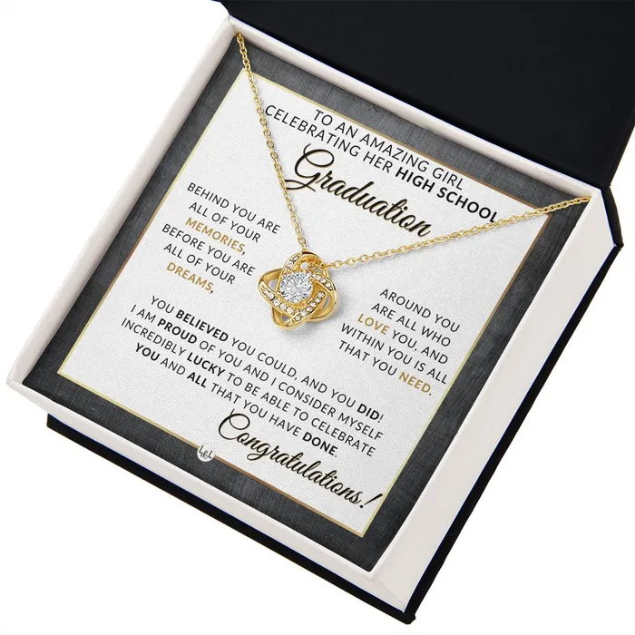 ShineOn Fulfillment Necklaces Marking Milestones Graduation Necklace for High School Graduates High School Graduation Gifts For Her 2024 Graduation Gift Idea For Her