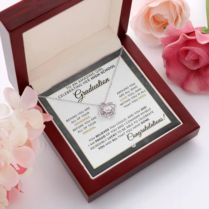 ShineOn Fulfillment Necklaces Marking Milestones Graduation Necklace for High School Graduates High School Graduation Gifts For Her 2024 Graduation Gift Idea For Her