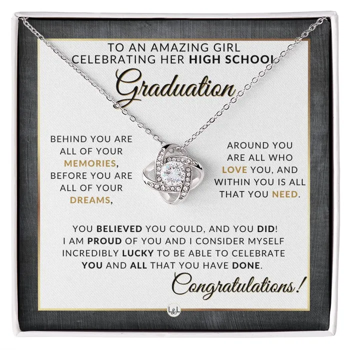 ShineOn Fulfillment Necklaces Marking Milestones Graduation Necklace for High School Graduates High School Graduation Gifts For Her 2024 Graduation Gift Idea For Her