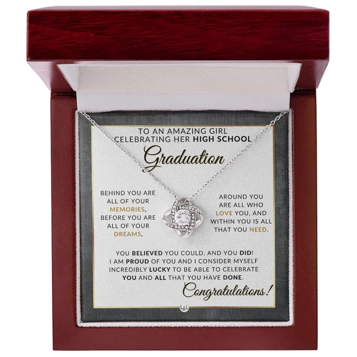 ShineOn Fulfillment Necklaces Marking Milestones Graduation Necklace for High School Graduates High School Graduation Gifts For Her 2024 Graduation Gift Idea For Her
