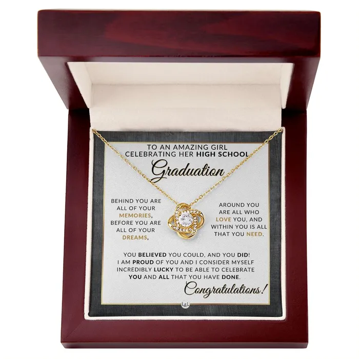 ShineOn Fulfillment Necklaces Marking Milestones Graduation Necklace for High School Graduates High School Graduation Gifts For Her 2024 Graduation Gift Idea For Her