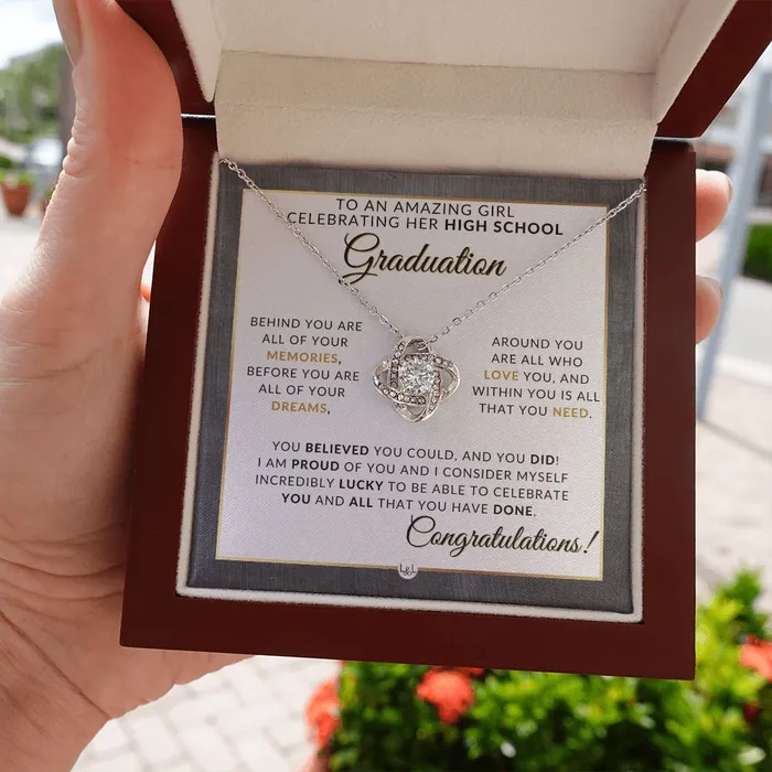 ShineOn Fulfillment Necklaces Marking Milestones Graduation Necklace for High School Graduates High School Graduation Gifts For Her 2024 Graduation Gift Idea For Her