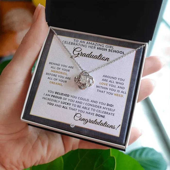 ShineOn Fulfillment Necklaces Marking Milestones Graduation Necklace for High School Graduates High School Graduation Gifts For Her 2024 Graduation Gift Idea For Her