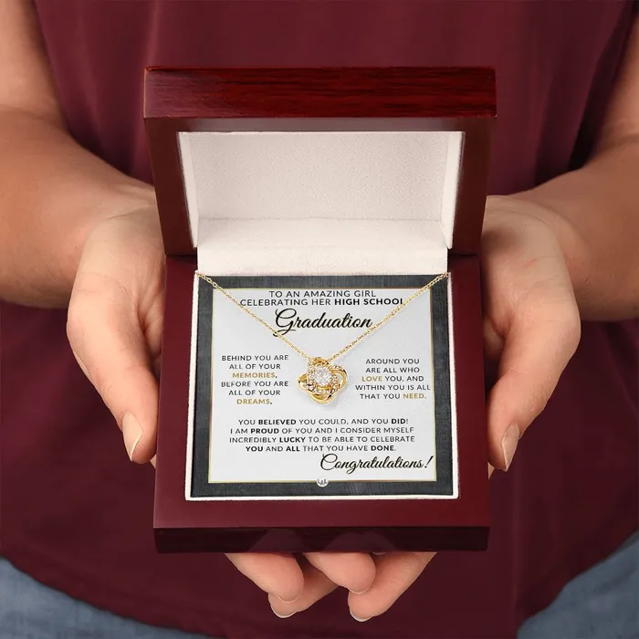ShineOn Fulfillment Necklaces Marking Milestones Graduation Necklace for High School Graduates High School Graduation Gifts For Her 2024 Graduation Gift Idea For Her
