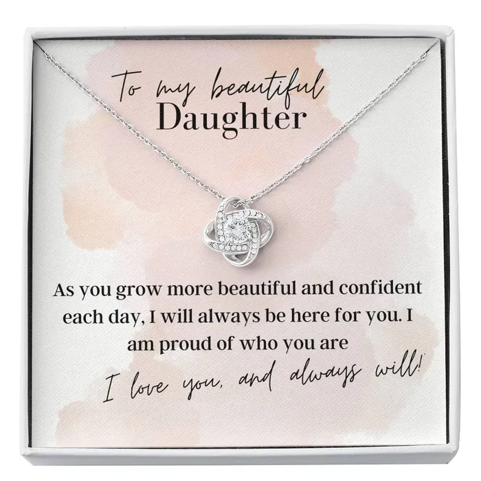 ShineOn Fulfillment Necklaces To My Beautiful Daughter Love Knot Pendant Necklace