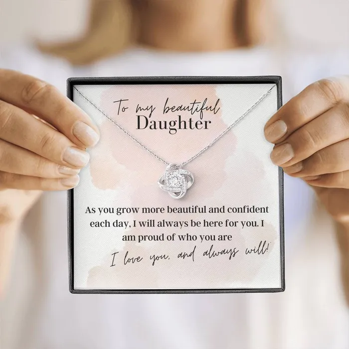 ShineOn Fulfillment Necklaces To My Beautiful Daughter Love Knot Pendant Necklace