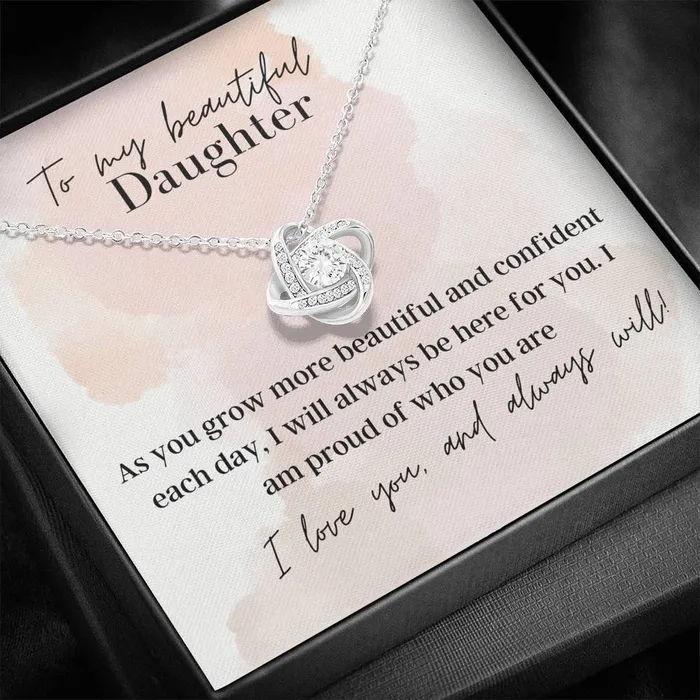 ShineOn Fulfillment Necklaces To My Beautiful Daughter Love Knot Pendant Necklace