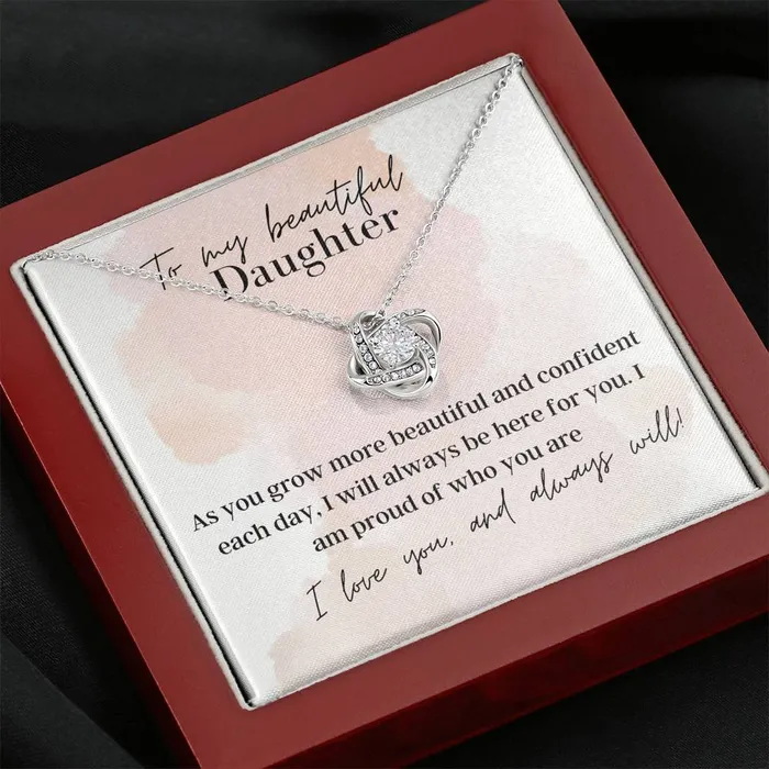 ShineOn Fulfillment Necklaces To My Beautiful Daughter Love Knot Pendant Necklace