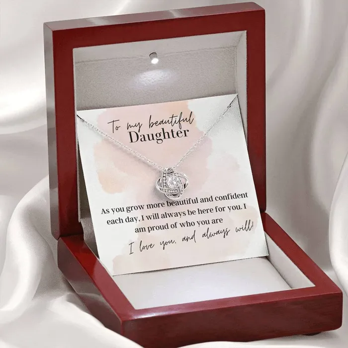 ShineOn Fulfillment Necklaces To My Beautiful Daughter Love Knot Pendant Necklace