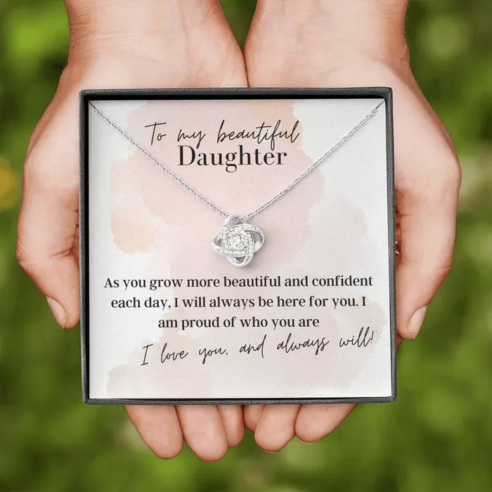 ShineOn Fulfillment Necklaces To My Beautiful Daughter Love Knot Pendant Necklace
