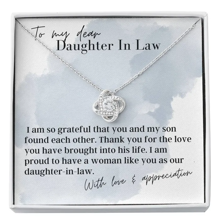 ShineOn Fulfillment Necklaces To My Dear Daughter In Law Love Knot Pendant Necklace