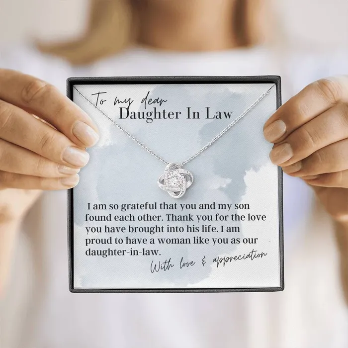 ShineOn Fulfillment Necklaces To My Dear Daughter In Law Love Knot Pendant Necklace