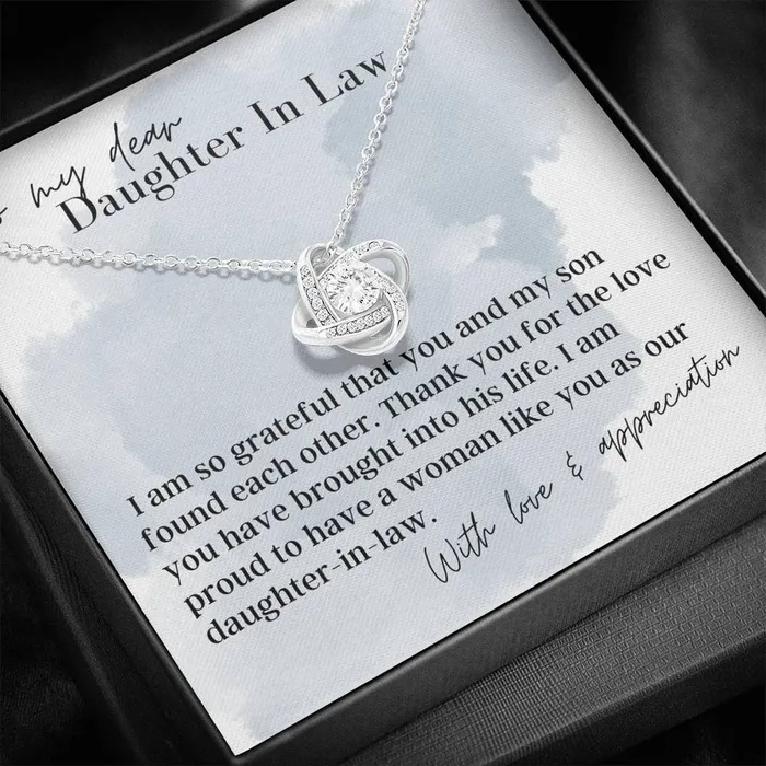 ShineOn Fulfillment Necklaces To My Dear Daughter In Law Love Knot Pendant Necklace