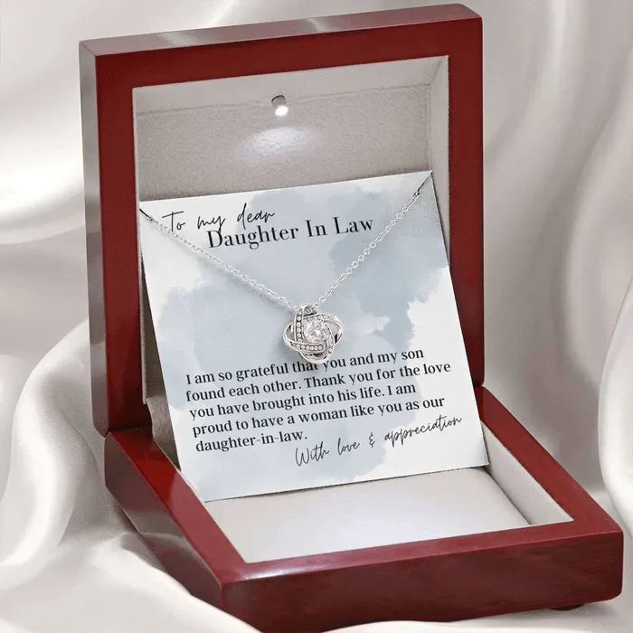 ShineOn Fulfillment Necklaces To My Dear Daughter In Law Love Knot Pendant Necklace