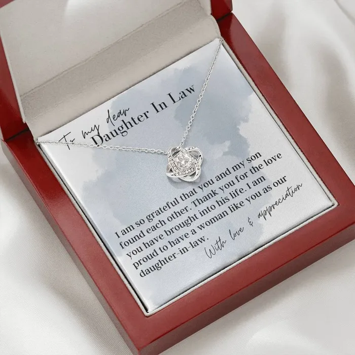 ShineOn Fulfillment Necklaces To My Dear Daughter In Law Love Knot Pendant Necklace