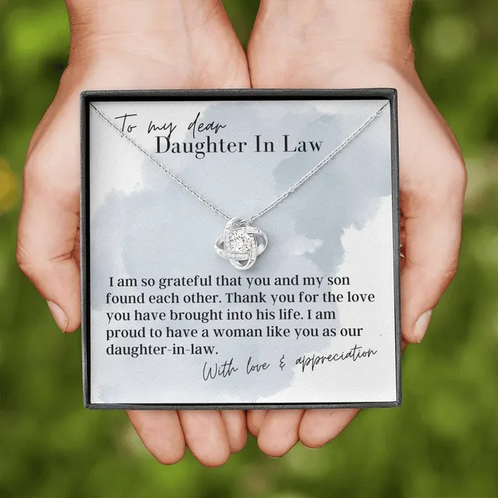 ShineOn Fulfillment Necklaces To My Dear Daughter In Law Love Knot Pendant Necklace