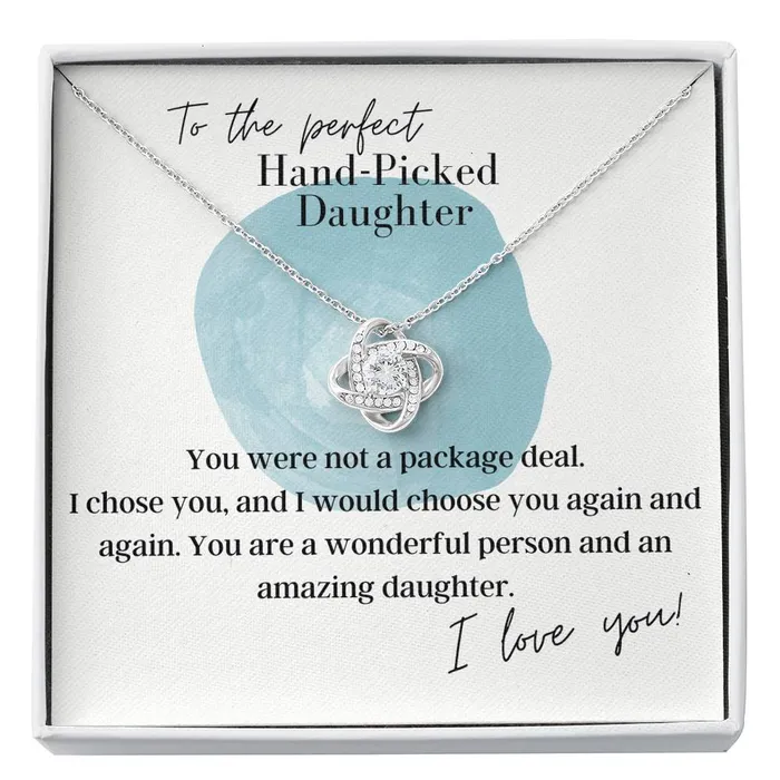 ShineOn Fulfillment Necklaces To The Perfect Hand Picked Daughter Love Knot Pendant Necklace