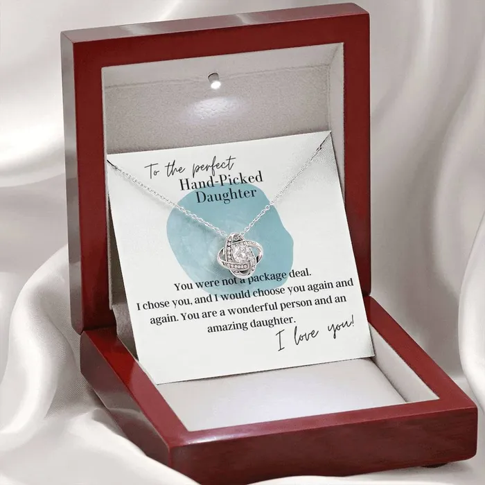 ShineOn Fulfillment Necklaces To The Perfect Hand Picked Daughter Love Knot Pendant Necklace