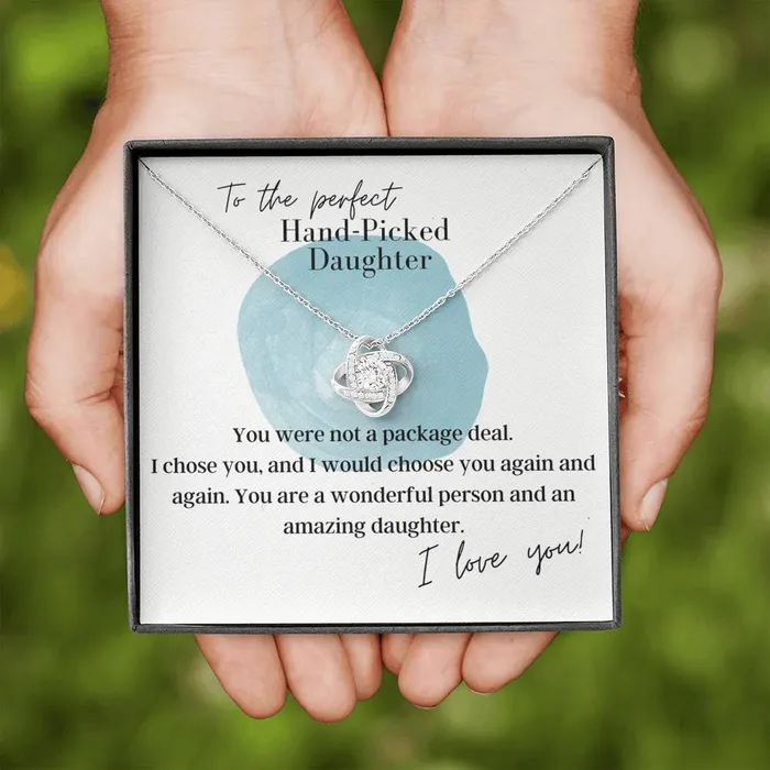 ShineOn Fulfillment Necklaces To The Perfect Hand Picked Daughter Love Knot Pendant Necklace
