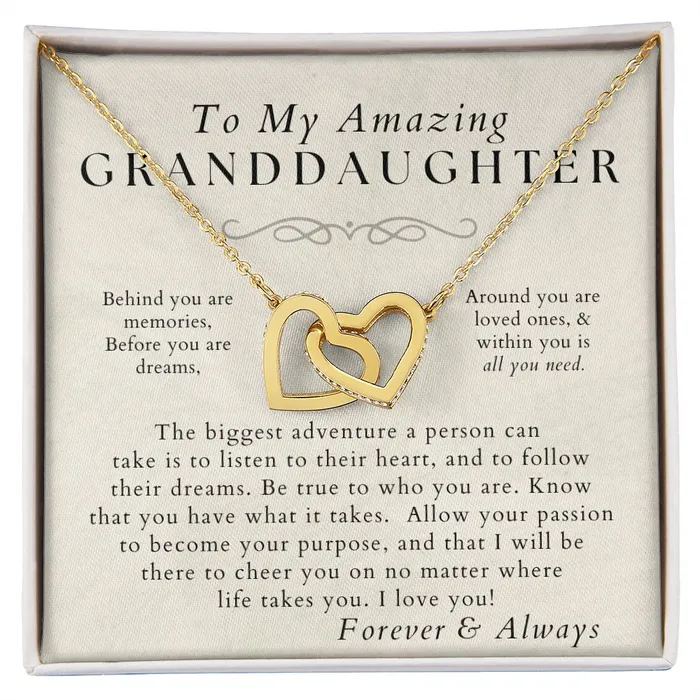 ShineOn Fulfillment Necklaces You Are Awesome Granddaughter Necklace Gift from Grandma Grandpa Christmas Birthday Graduation Valentines Gifts