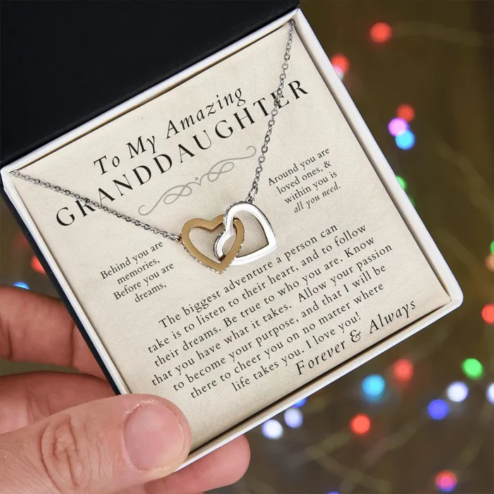 ShineOn Fulfillment Necklaces You Are Awesome Granddaughter Necklace Gift from Grandma Grandpa Christmas Birthday Graduation Valentines Gifts