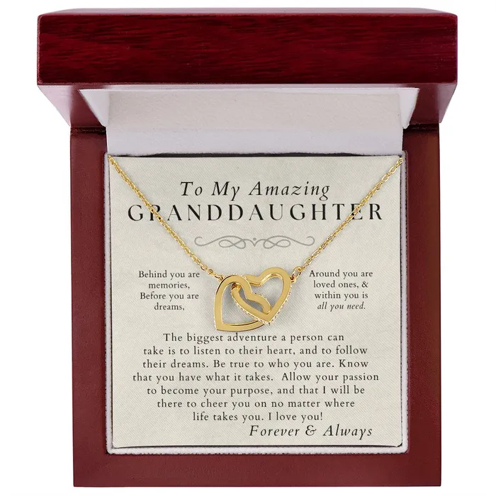ShineOn Fulfillment Necklaces You Are Awesome Granddaughter Necklace Gift from Grandma Grandpa Christmas Birthday Graduation Valentines Gifts