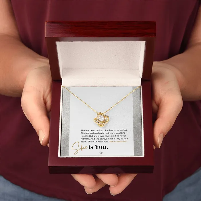 ShineOn Fulfillment She Is A Warrior New Beginnings Empowering Motivational Strength Inspirational Present For You or A Friend Fresh Start Gift of Encouragement Necklaces
