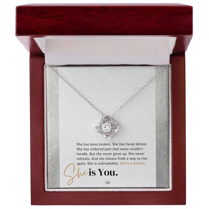 ShineOn Fulfillment She Is A Warrior New Beginnings Empowering Motivational Strength Inspirational Present For You or A Friend Fresh Start Gift of Encouragement Necklaces