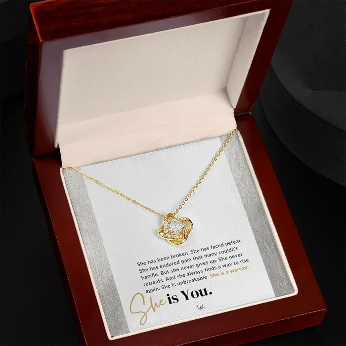 ShineOn Fulfillment She Is A Warrior New Beginnings Empowering Motivational Strength Inspirational Present For You or A Friend Fresh Start Gift of Encouragement Necklaces