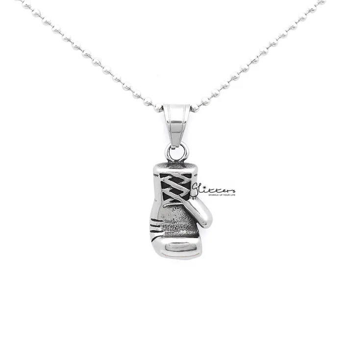 Stainless Steel Boxing Glove Pendant Glitters Necklaces