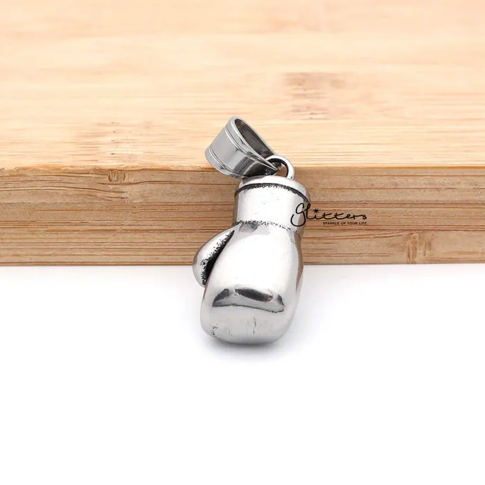 Stainless Steel Boxing Glove Pendant Glitters Necklaces