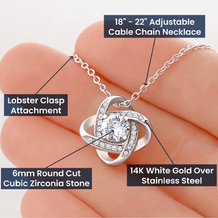 To My Fabulous Bonus Momma Love Knot Pendant Necklace The Perfect Gift for Your Bonus Mom ShineOn Fulfillment Necklaces