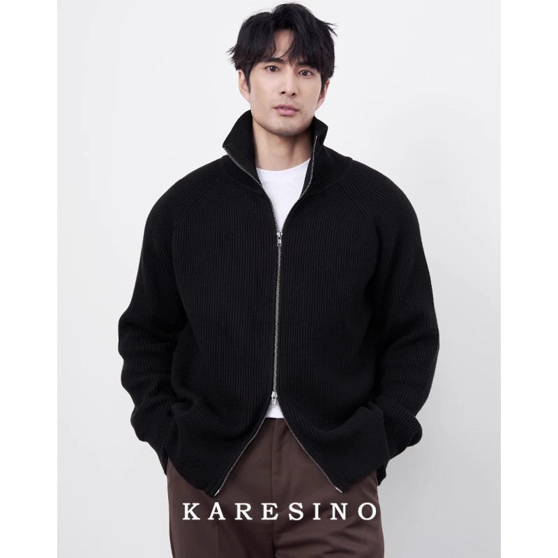 Herre Gensere |  Kardigan Jjpannel Knit Zip Cardigan Aw24 Pls